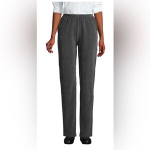 Lands End High Rise Straight Leg Corduroy Pants Size 1X Charcoal Gray